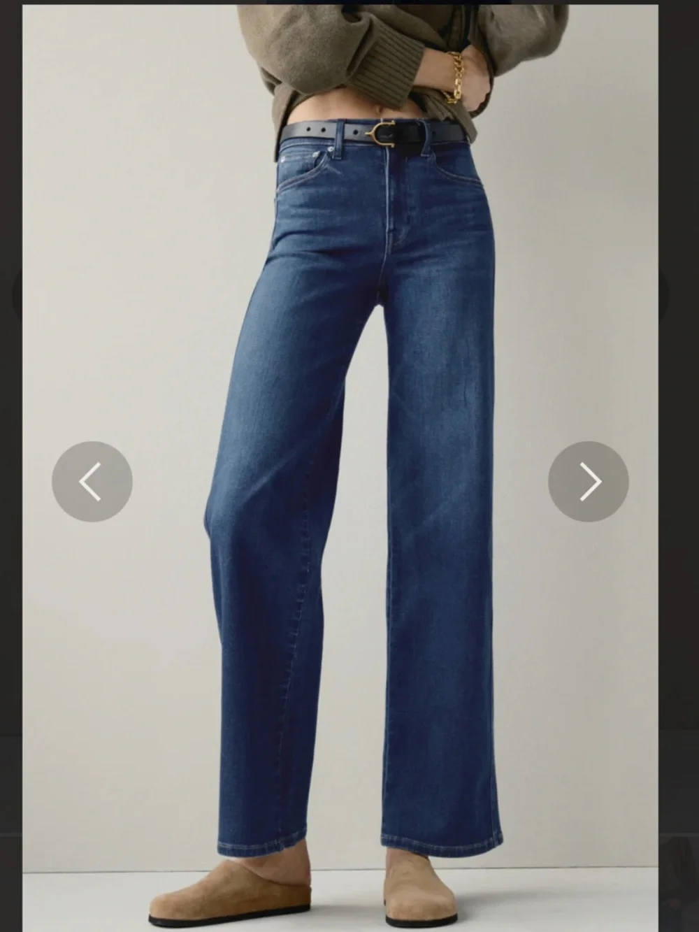 AYR The Dynamo 25 S in Sayonara (Classic High-Rise Wide-Leg Jeans in Dark Blue) - Picture 1 of 10